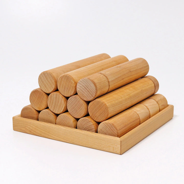 Large Wooden Building Rollers - Assorted Colors