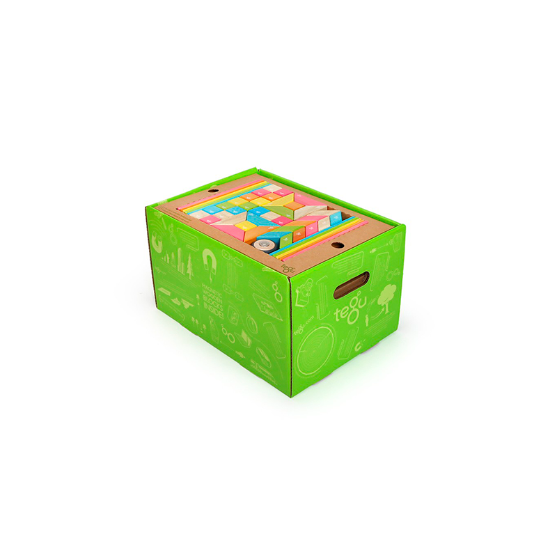 Tegu - 240-Piece Classroom Kit in green storage box