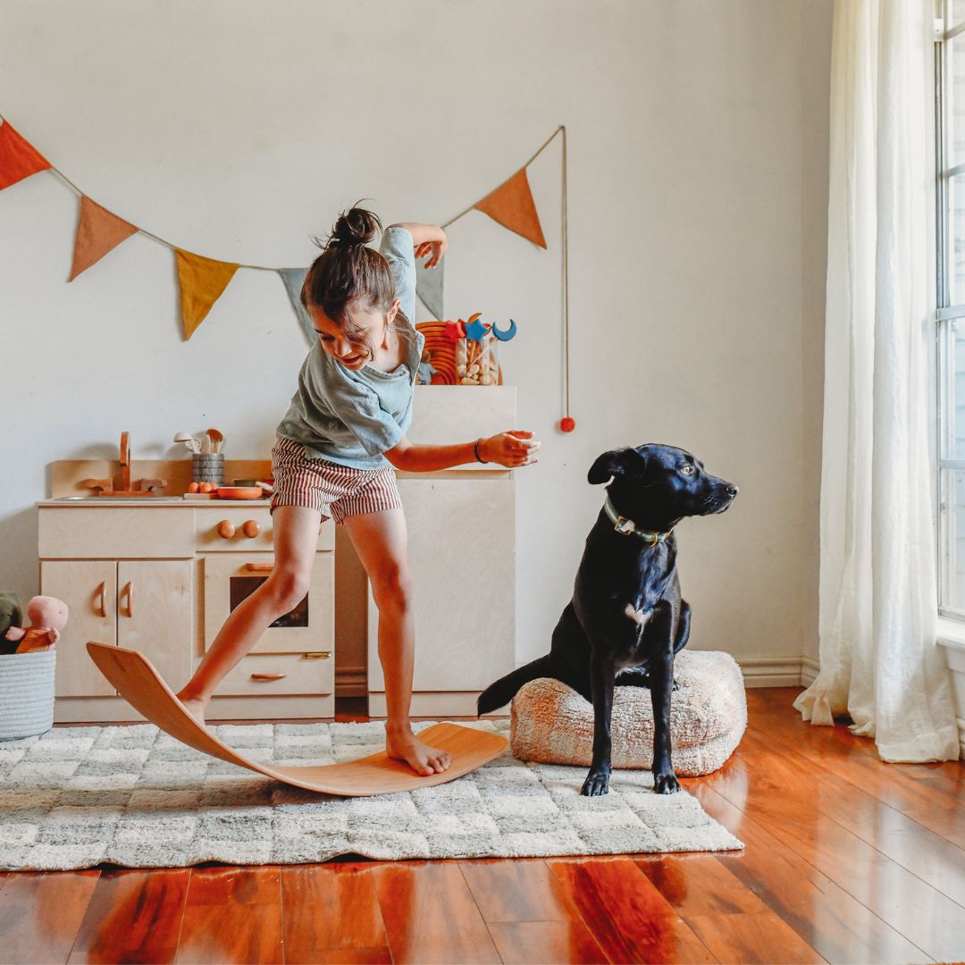 Wooden Balance Board Waldorf Wooden Rocker DECOMIL Balance Board