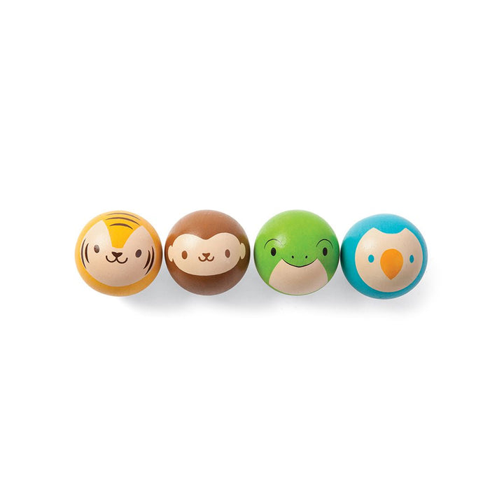Animal balls from PlanToys USA - Wooden Croquet Set 