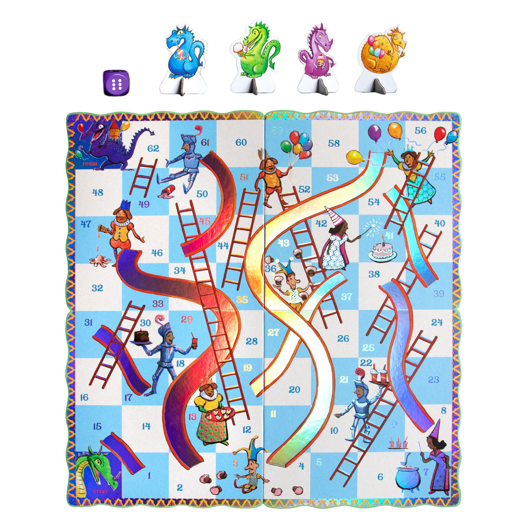 eeBoo - Dragons Shaped Slips & Ladders Board Game - Bella Luna Toys