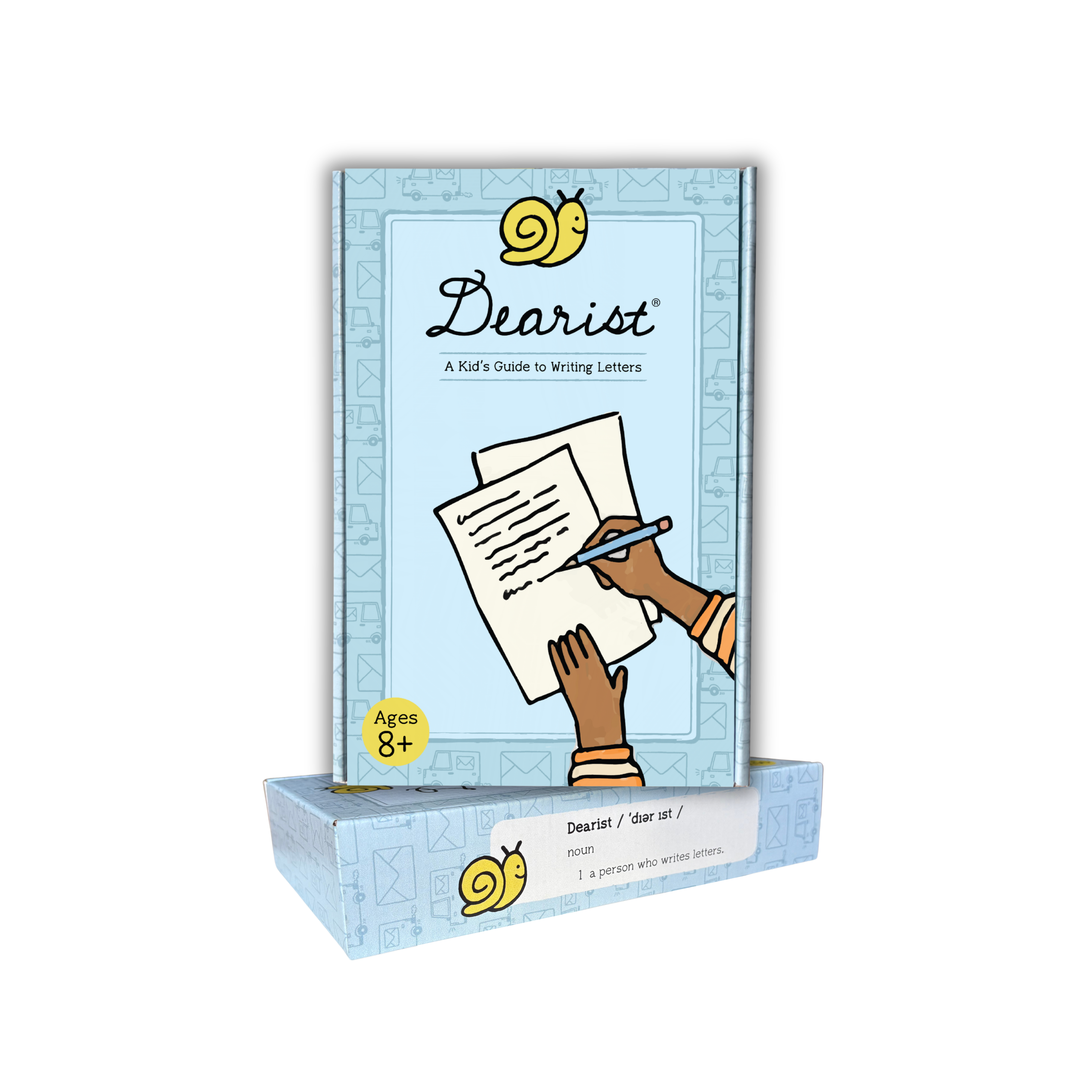 Little Dearist wide ruled stationery set with lined writing paper, playful mail illustrations, and coordinating white envelopes - Bella Luna Toys