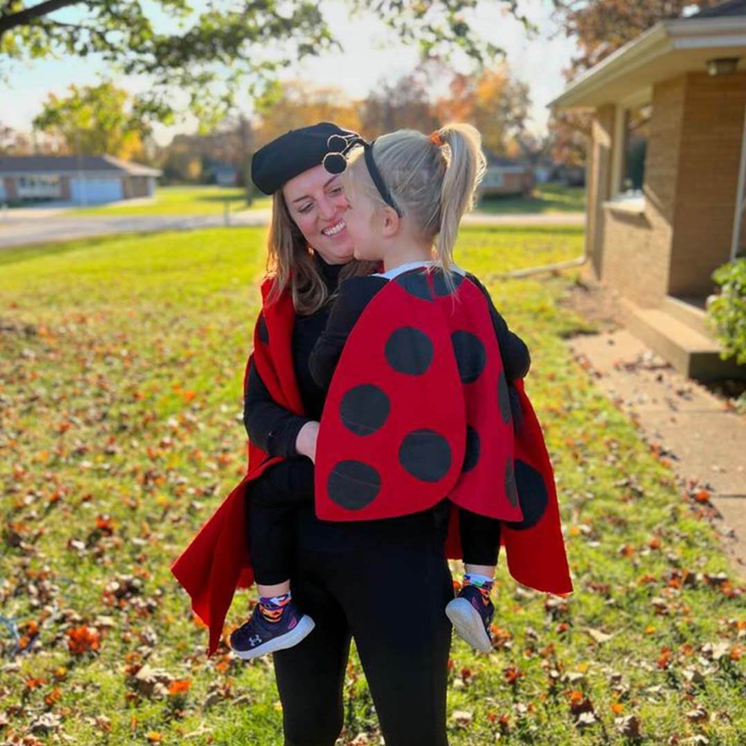 Ladybug Wings Costume with red wings with polkadots