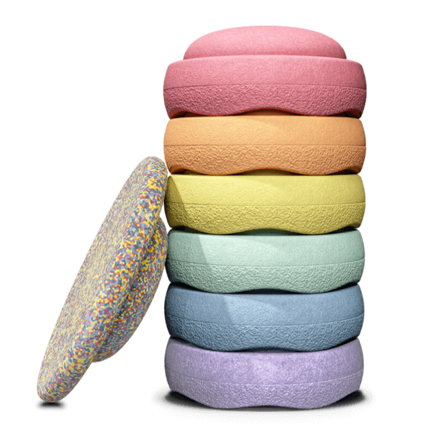 Stapelstein® Balance and Stepping Stone Set - Classic Confetti Pastel Rainbow