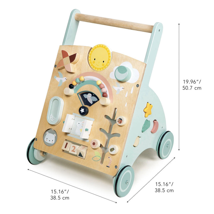 Dimensions of Tender Leaf Toys - Wooden Sunshine Baby Activity Walker - Bella Luna Toys