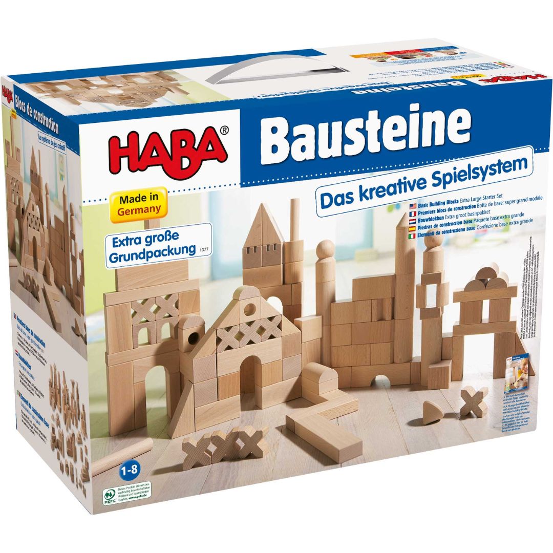 HABA Wooden Building Blocks Extra Large Set 1077