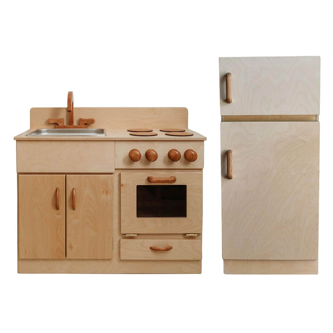 Bella Luna Wooden Kitchen and Refrigerator Bundle