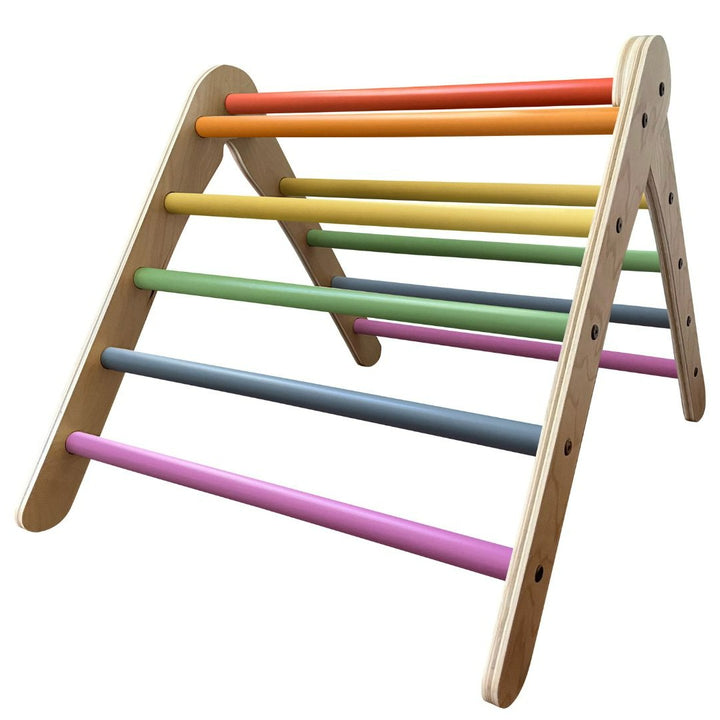 Bella Luna Toys Rainbow Wooden Climbing Triangle- Wooden Toys- Bella Luna Toys