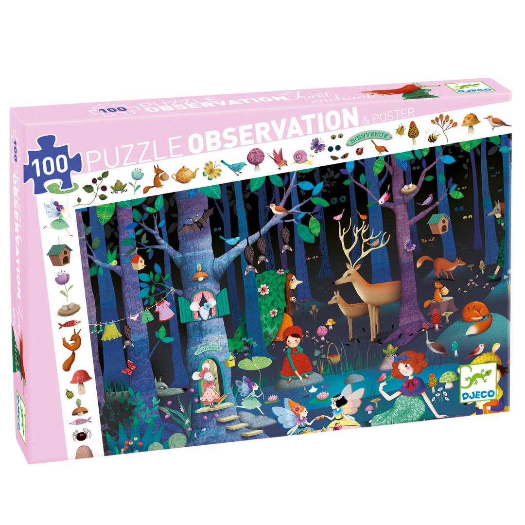 Djeco Enchanted Forest- Jigsaw Puzzles- Bella Luna Toys