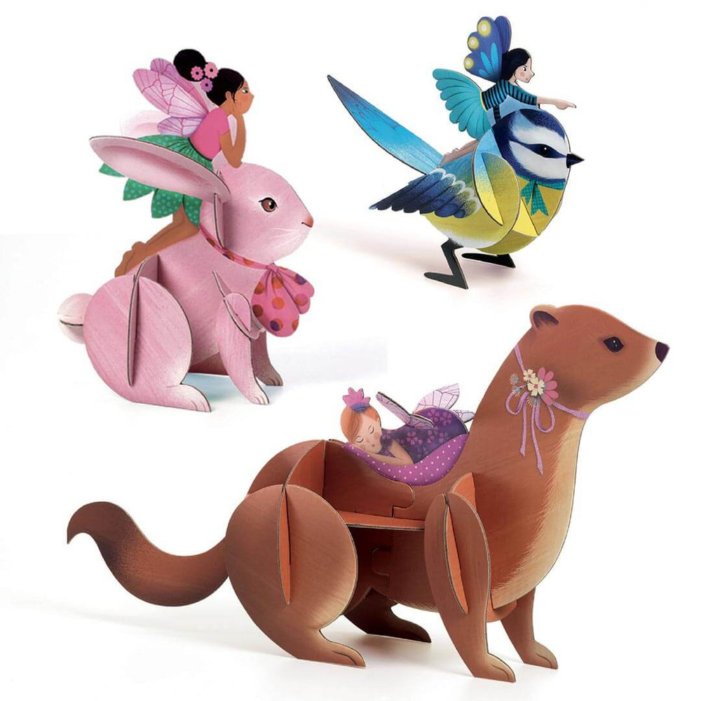 Animal Paper Crafts from Djeco Fairy Box Multi-Activity Art Kit