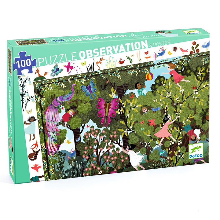 Djeco Puzzle Observation & Poster Garden Play Time