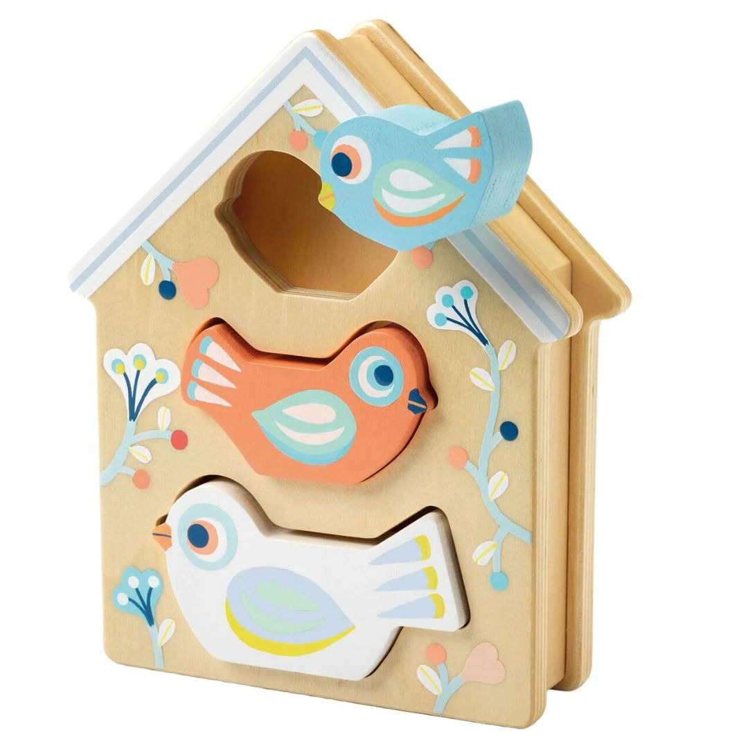 Djeco Wooden Baby Birdie Puzzle- Wooden Toys- Bella Luna Toys