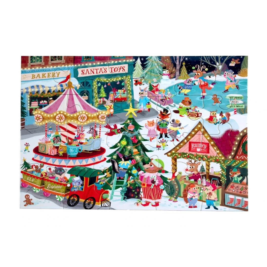 eeBoo Christmas Village 20 pc Puzzle