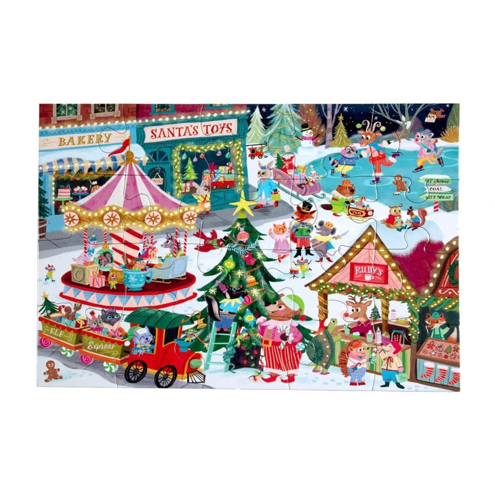 eeBoo Christmas Village 20 pc Puzzle