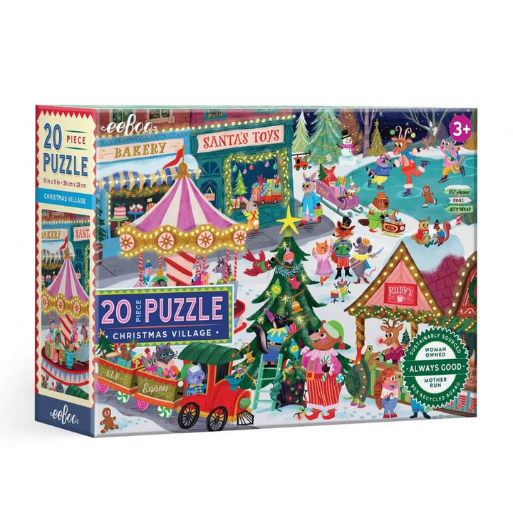 eeBoo Christmas Village 20 pc Puzzle
