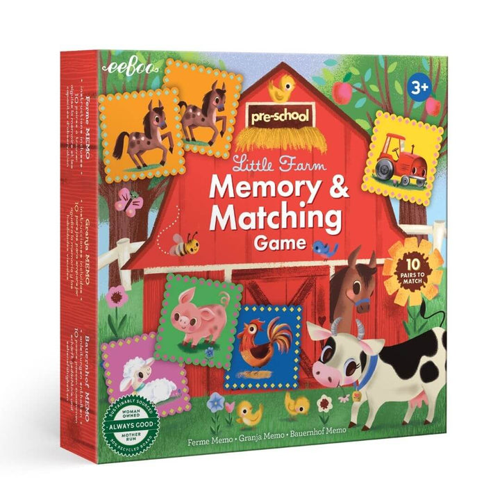 eeBoo Little Farm Memory & Matching Game