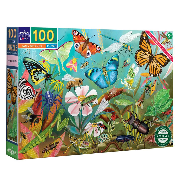 eeBoo Love of Bugs Puzzle- Jigsaw Puzzles- Bella Luna Toys