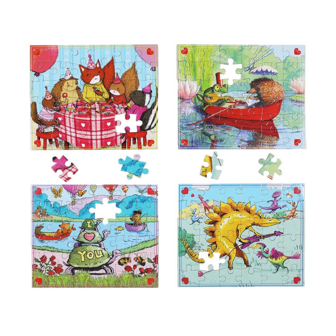 Four mini Valentine's themed puzzles from eeBoo.