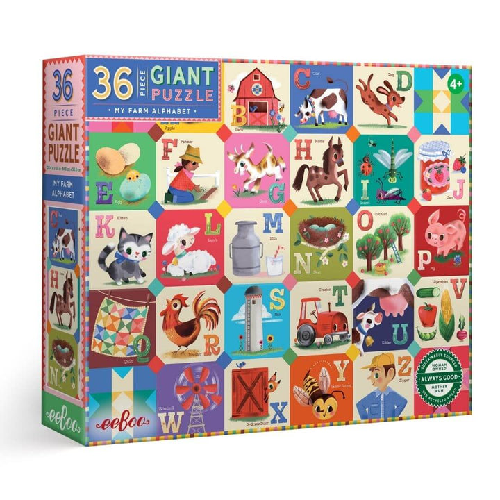 eeBoo My Farm Alphabet 36 pc puzzle