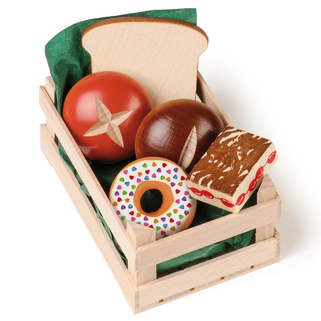 Erzi - Assorted Baked Goods Set - Wooden Play Food