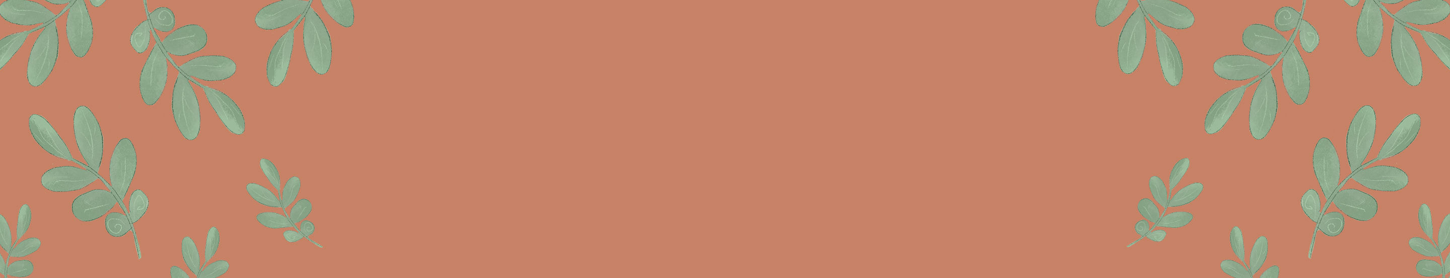 Ferns on an orange background.