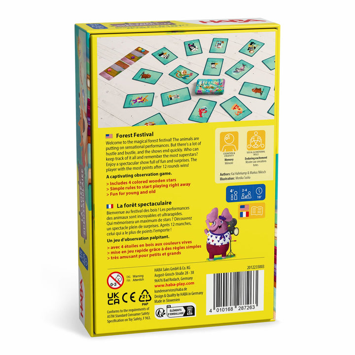 Forest Festival Memory Game back of box
