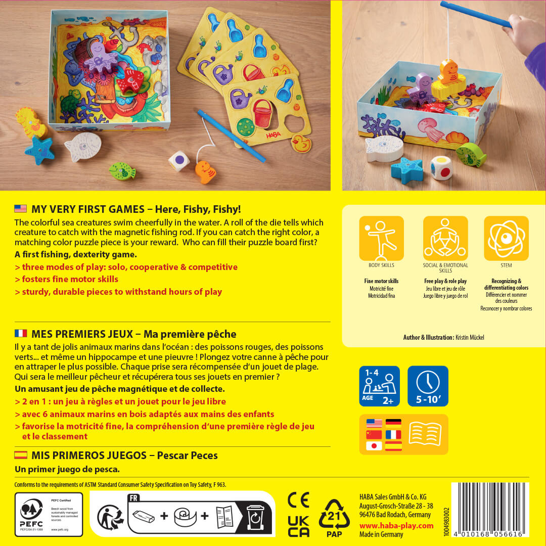 HABA - My Very First Games - Here, Fishy, Fishy! - Bella Luna Toys