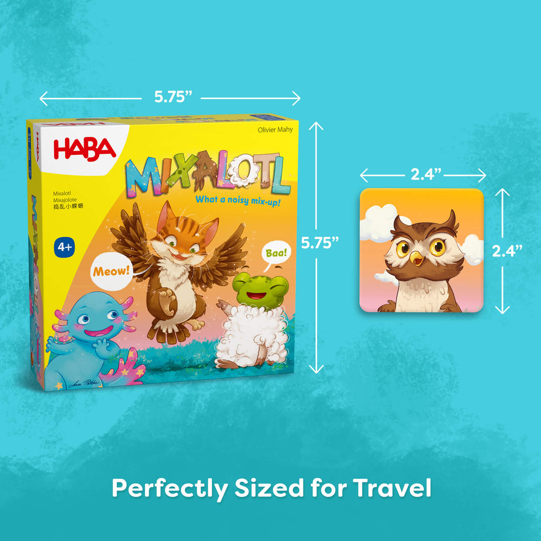 HABA Mixalotl is perfectly sized for travel is 5.75" square