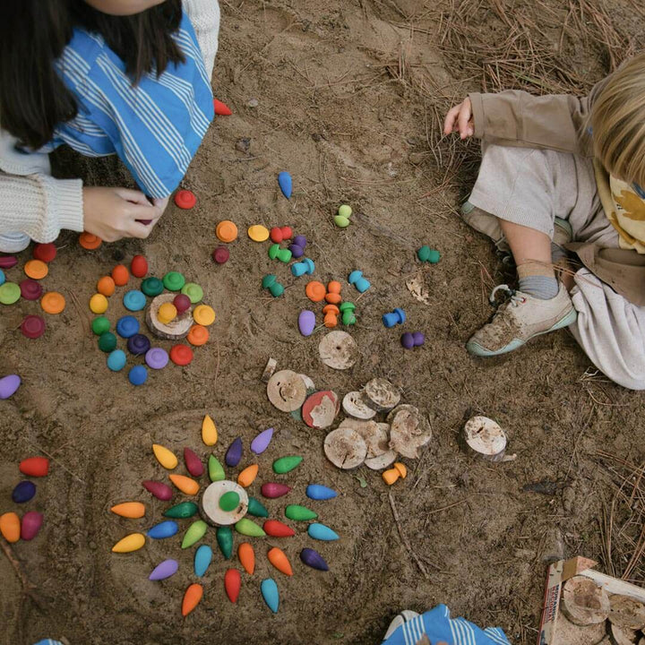Grapat Mandala Rainbow Snowflakes with children playing