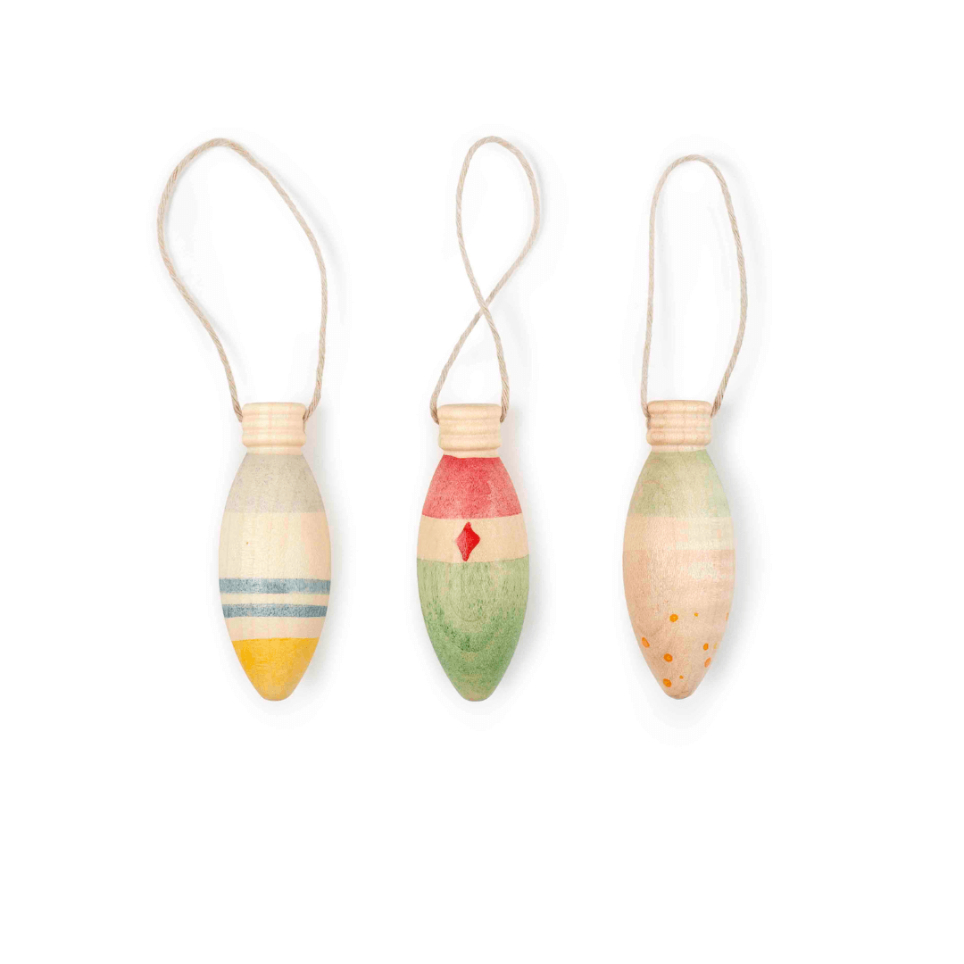 Grapat - Winter Sparkles Wooden Ornament Set - Bella Luna Toys