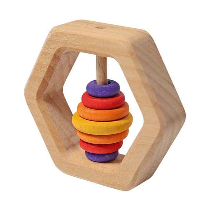 Grimm's Spiel & Holz - Grimm's Honeycomb Hexagon Rattle - Bella Luna Toys