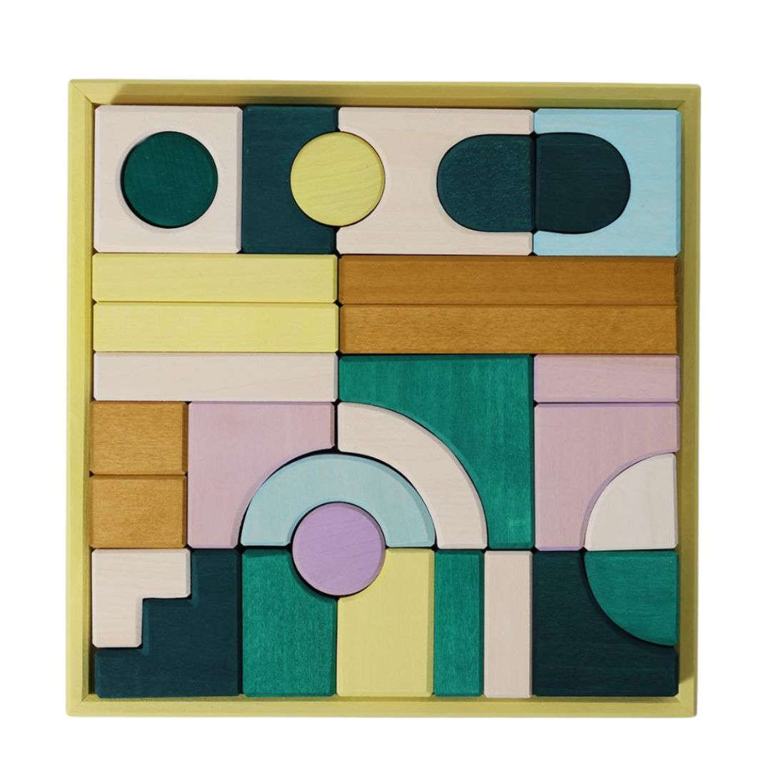 Grimm's Wooden Toys Movement Block Set - Tiny Art Collection