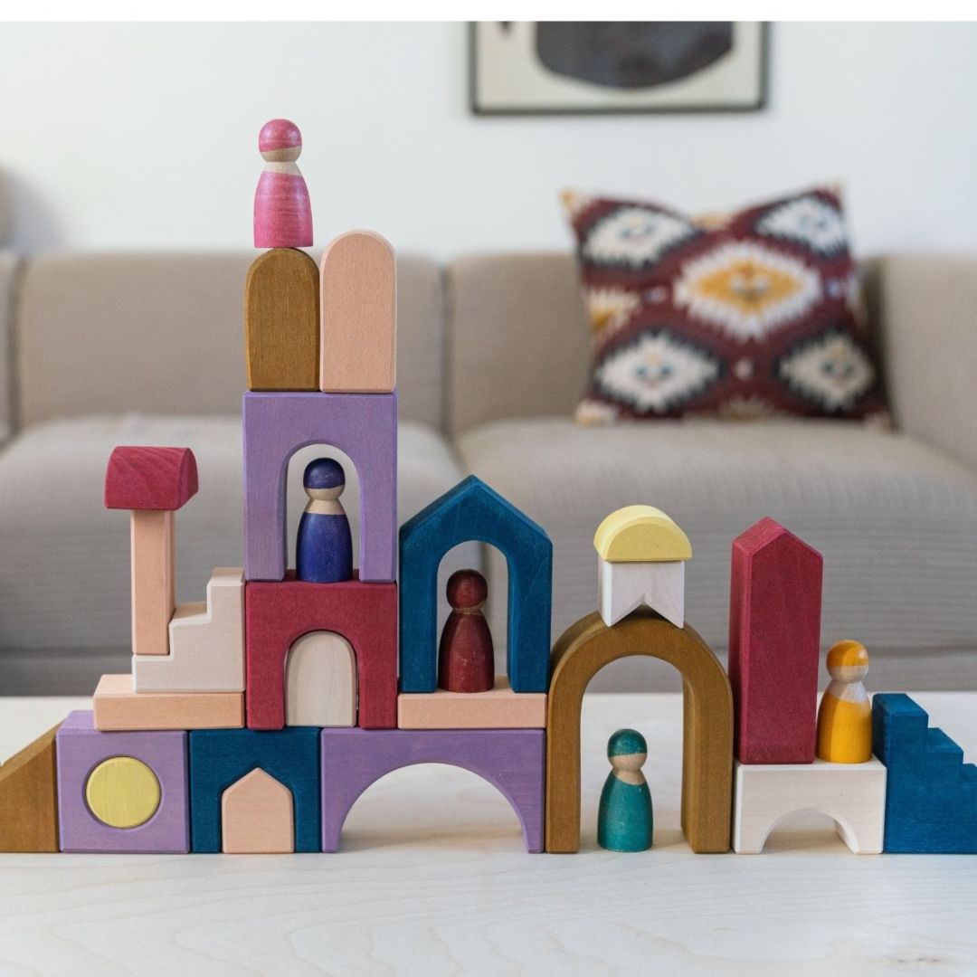 Grimm's Spiel & Holz - Tiny Art Building Set - Panorama - Bella Luna Toys