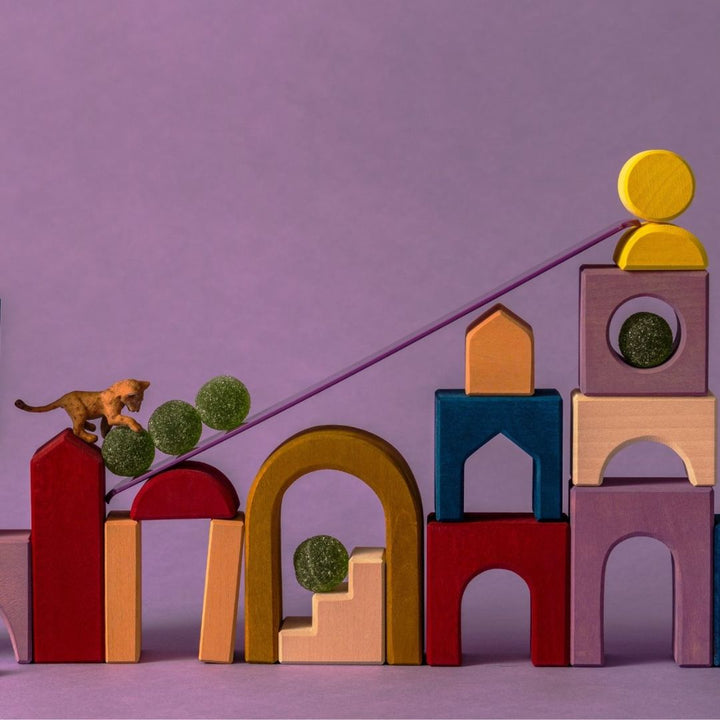 Grimm's Spiel & Holz - Tiny Art Building Set - Panorama - Bella Luna Toys