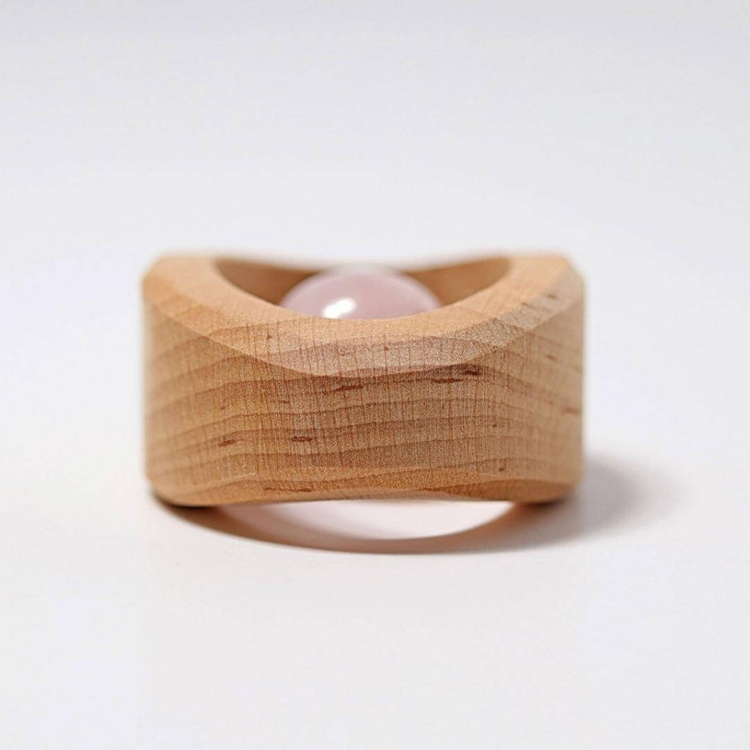 Grimm's Spiel & Holz - Grimm's Rattle Rose Quartz - Bella Luna Toys