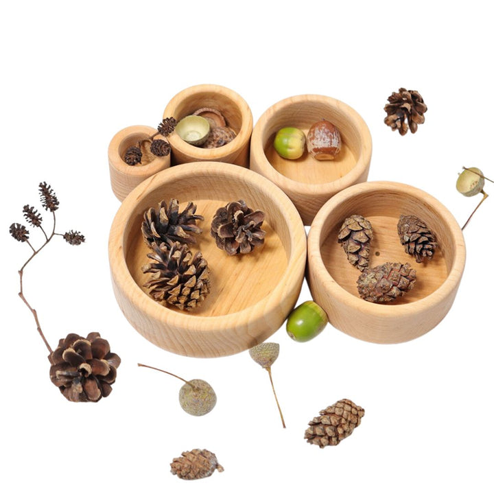 Grimms- Set of bowls natural- Wooden Toys- Bella Luna Toys