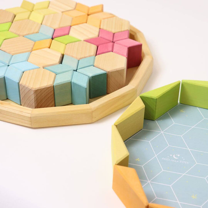 Grimm's Starry Night Dawn wooden puzzle exclusively available at Bella Luna Toys.