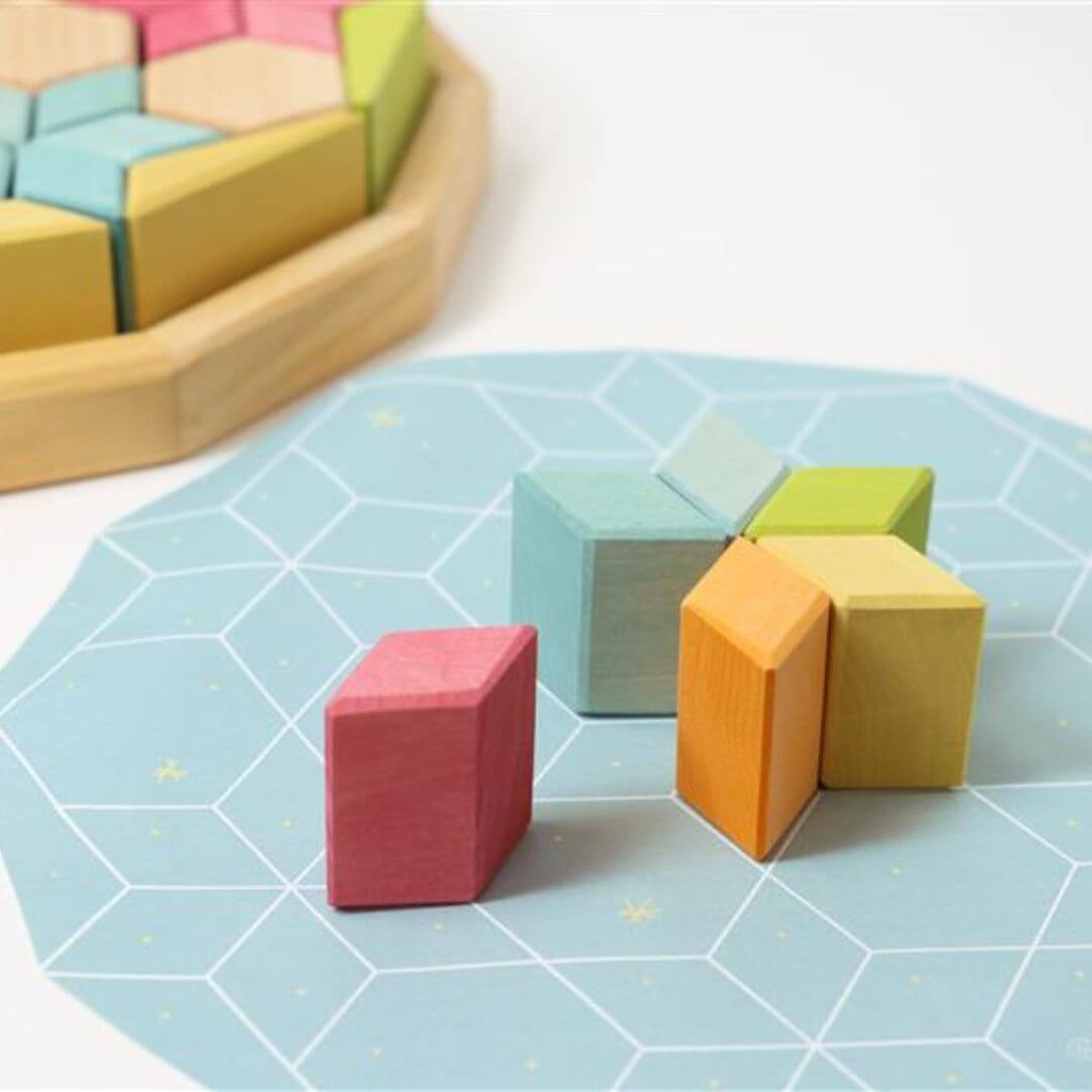 Grimm's Wooden Toys - Starry Night Dawn Wooden Puzzle - Bella Luna Toys exclusive