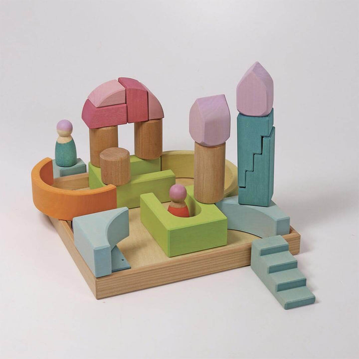 Grimm's Wooden Building World Cloud Play Set formation
