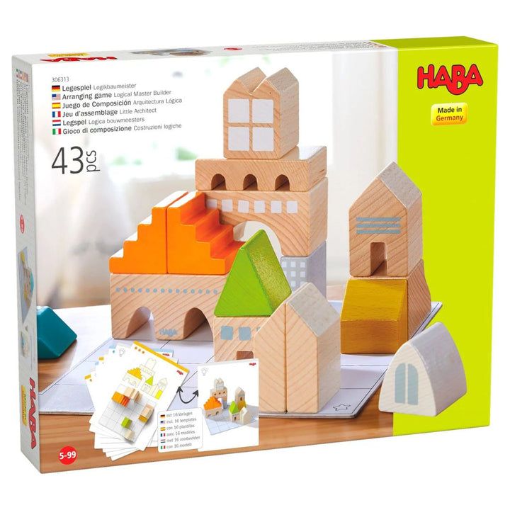 HABA Logical Master Builder Blocks- Wooden Blocks- Bella Luna Toys