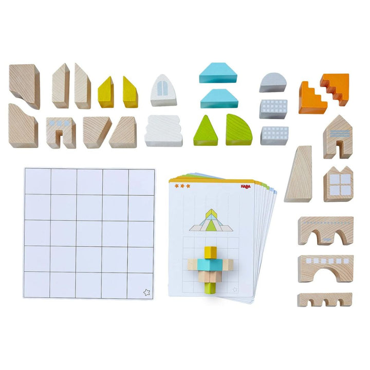 HABA Logical Master Builder Blocks- Wooden Blocks- Bella Luna Toys