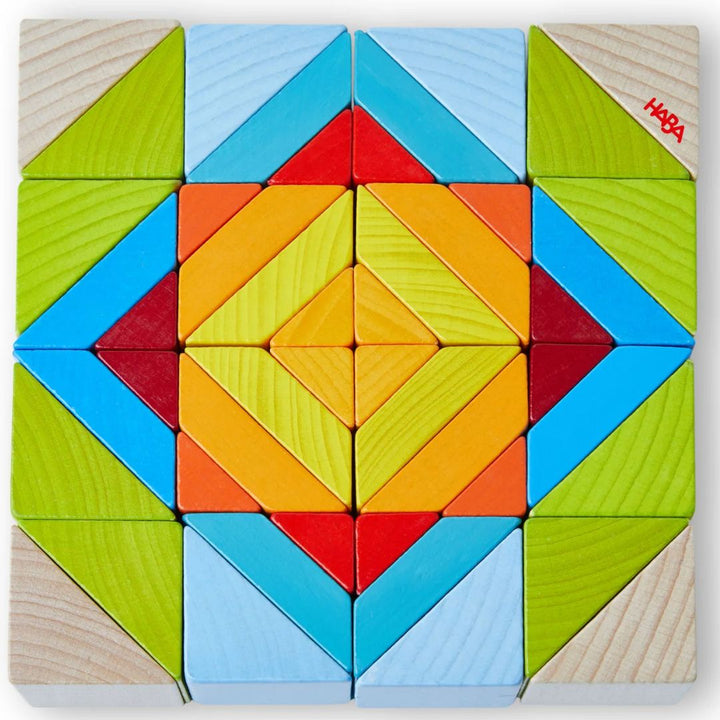 HABA Mosaic 3D Wooden Arranging Game- Wooden Puzzles- Bella Luna Toys