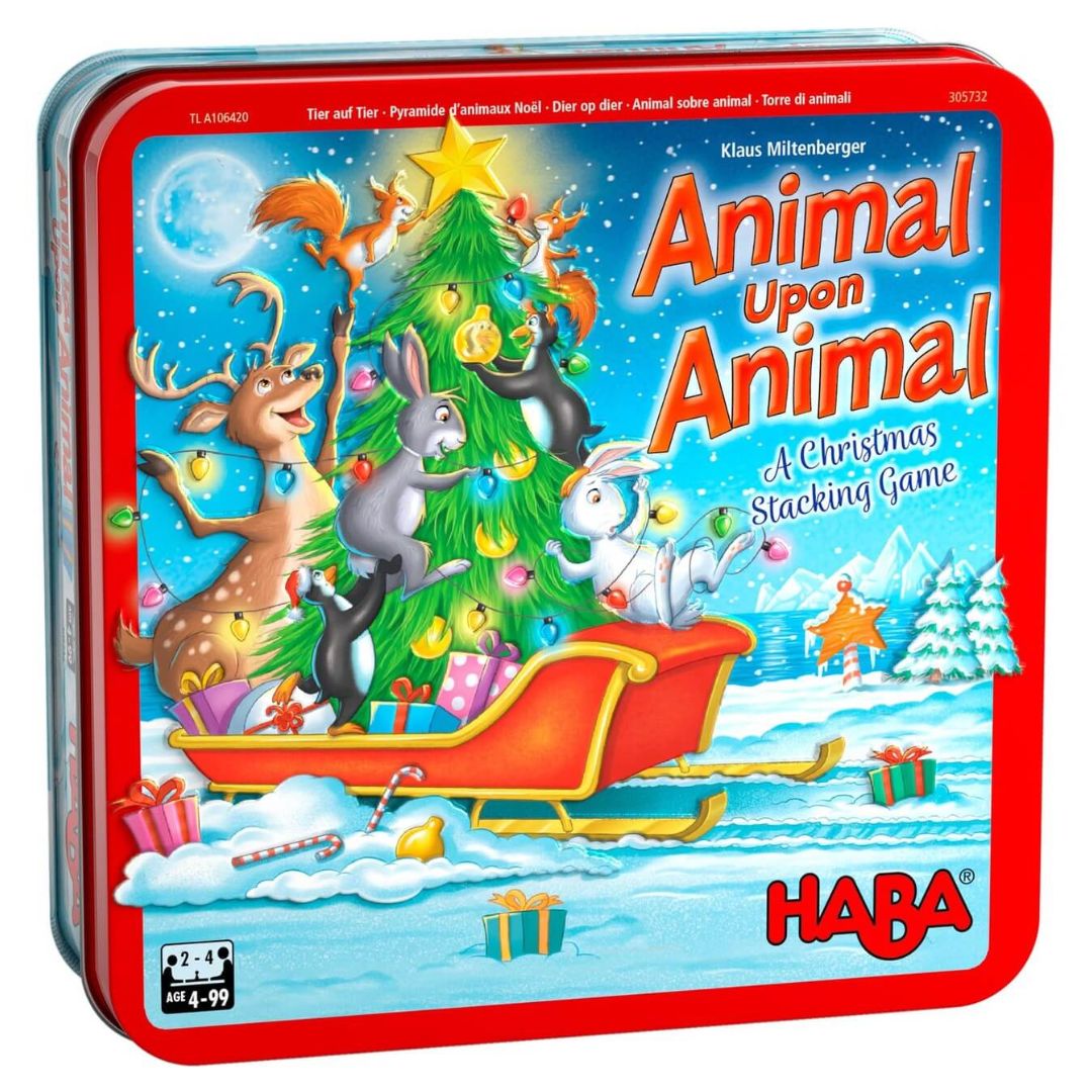 HABA Animal Upon Animal- A Christmas Stacking Game- Bella Luna Toys