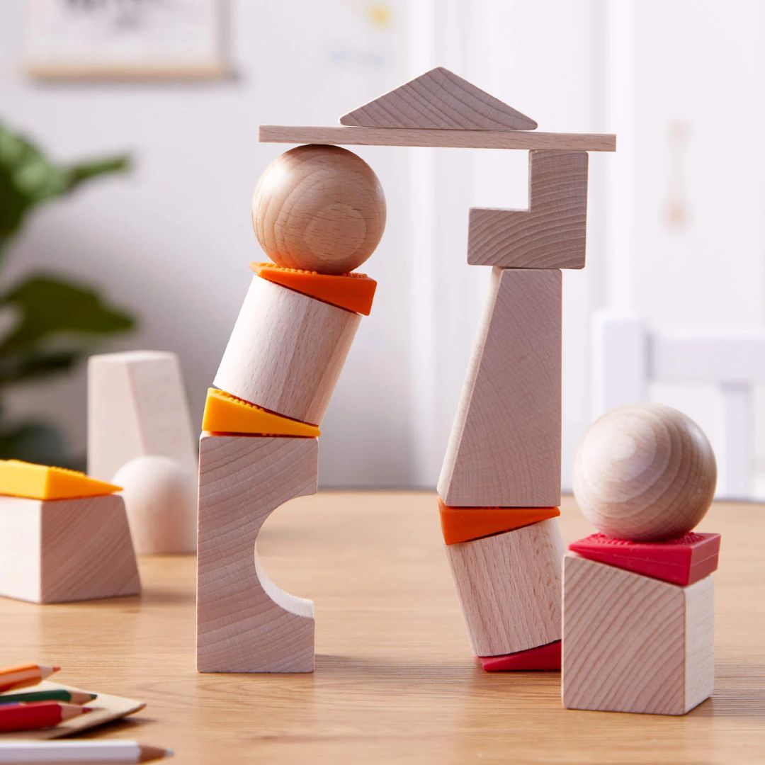 HABA Teetering Towers- Wooden Blocks- Bella Luna Toys