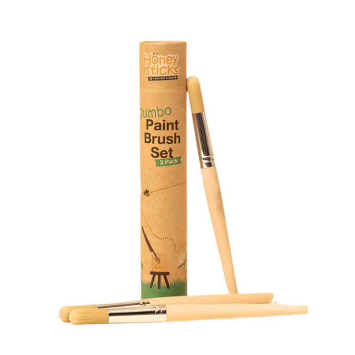 Honeysticks jumbo paint brush set with packaging on a white background