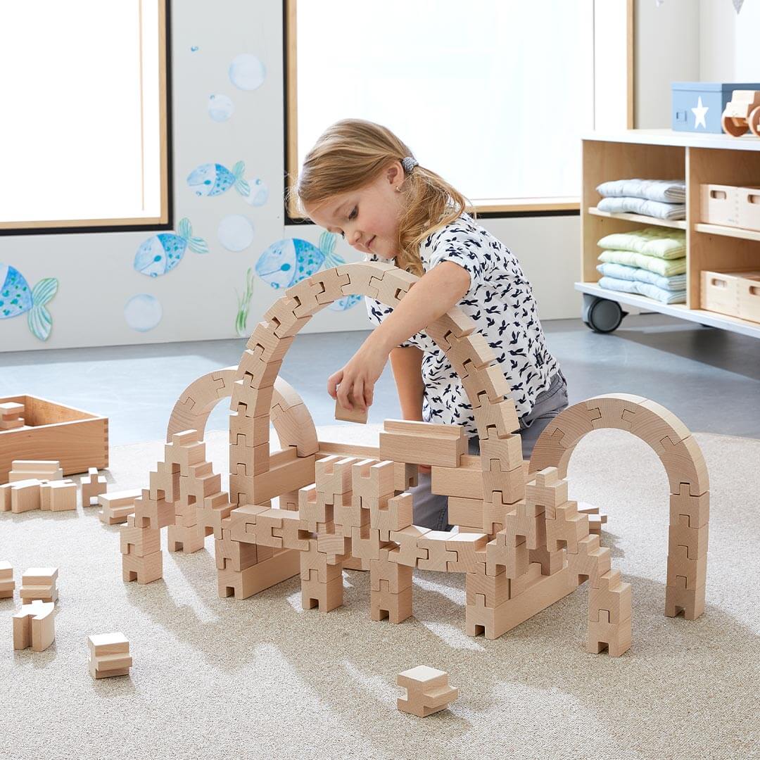 Interlocking Wooden Blocks Construction Set1