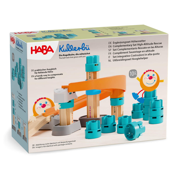 Kullerbü High Altitude Expansion Set packaging with wooden structure and teal components on a white background