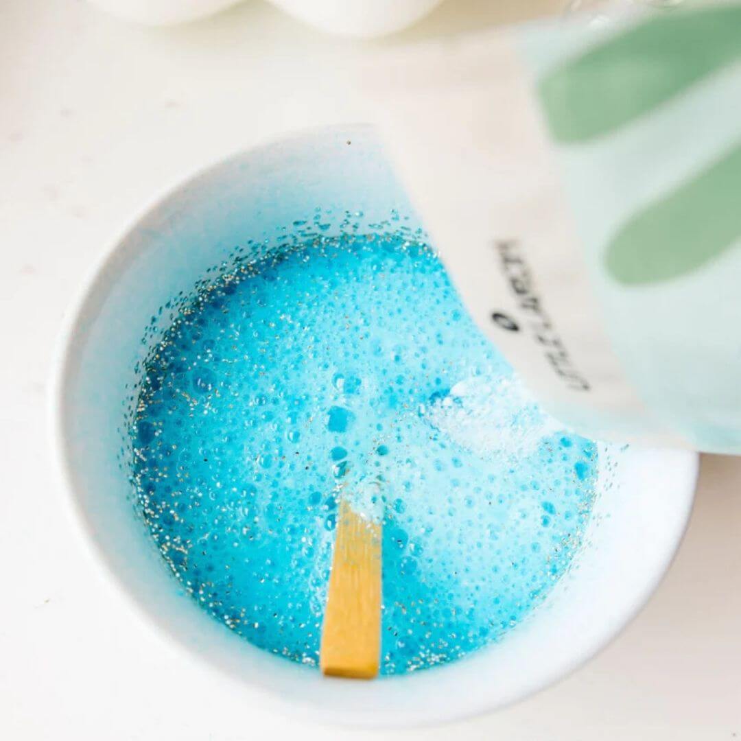 Close-up of Little Larch Potion Play  potion fizzing and sparkling during mindful water play