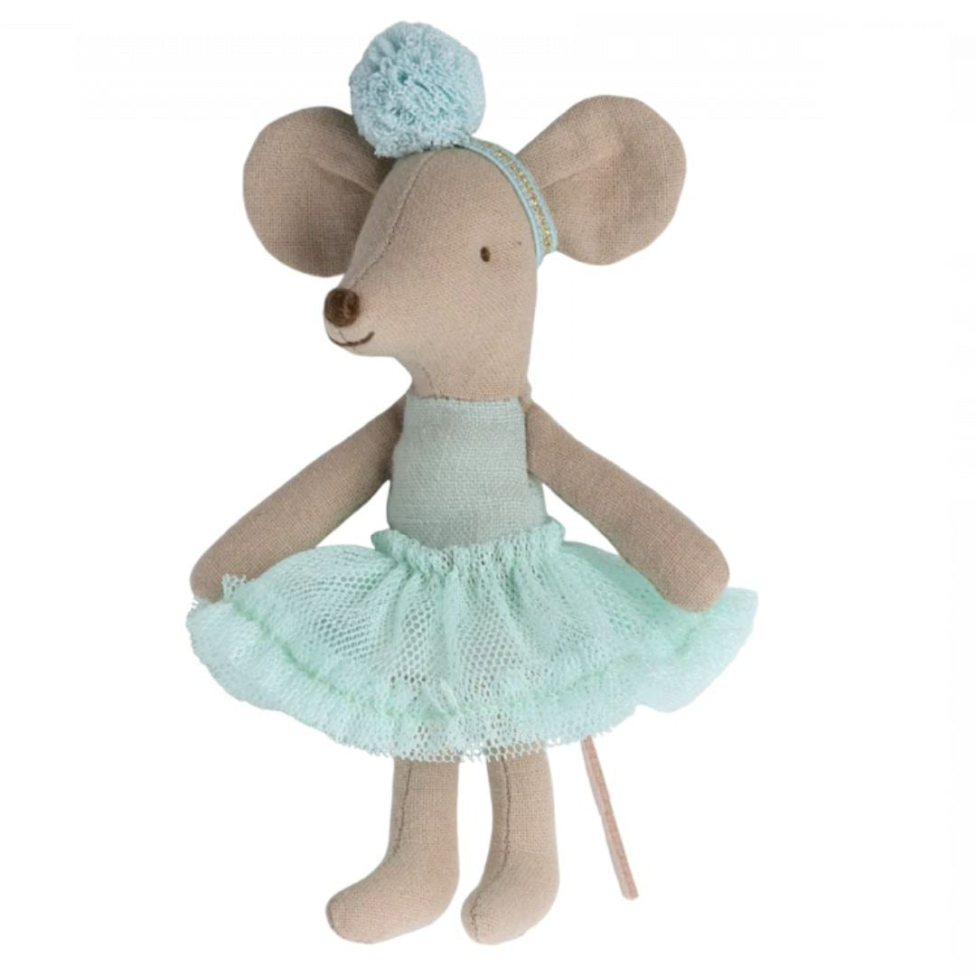 Maileg Ballerina Mouse Big Sister Little Sister Light Mint- Stuffed Animals- Bella Luna Toys