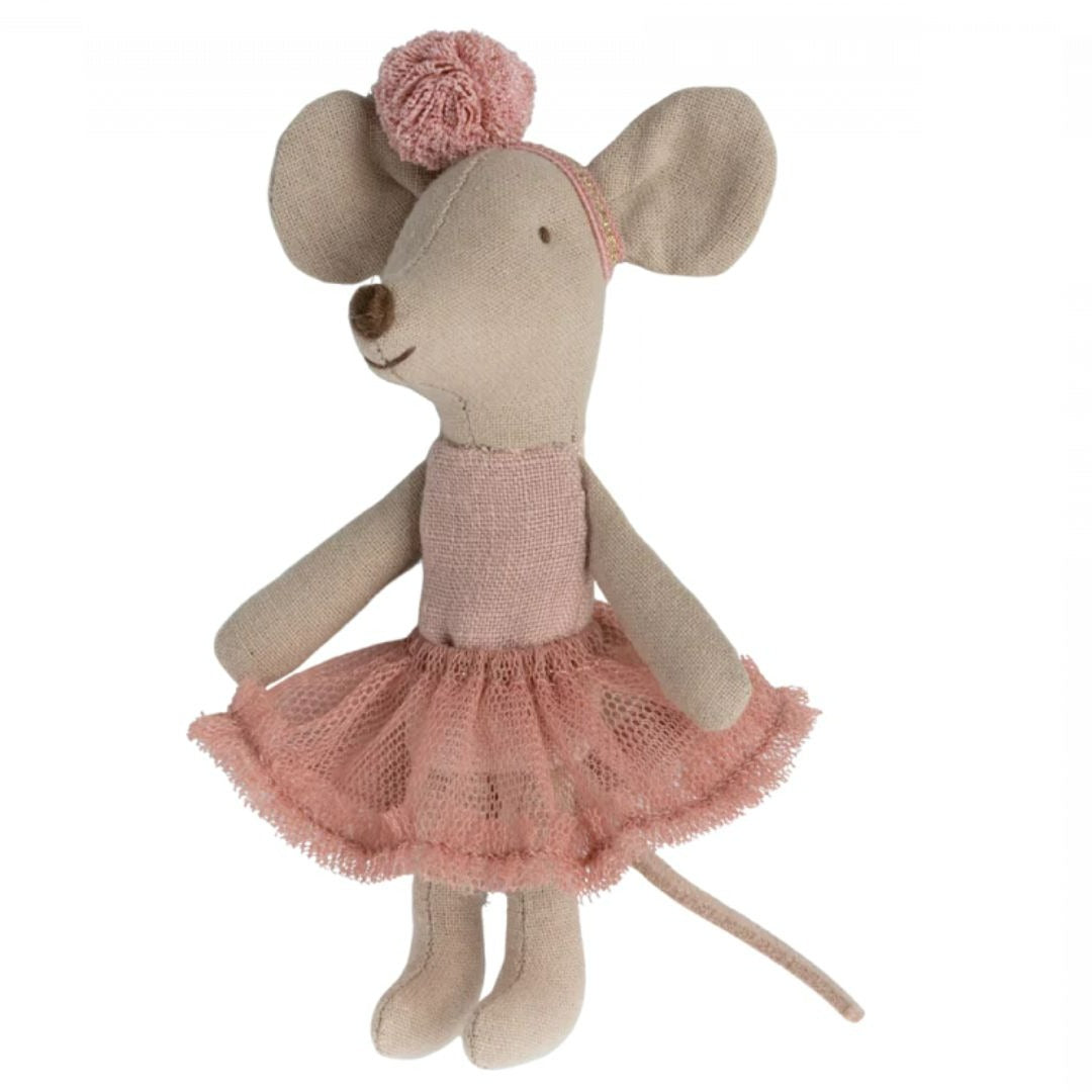 Maileg Ballerina Mouse Big Sister Little Sister Rose- Stuffed Animals- Bella Luna Toys